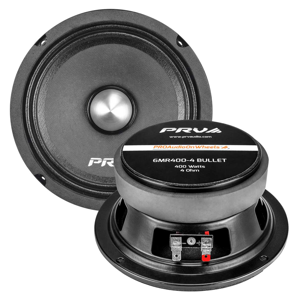 PRV Audio 6MR400-4 Bullet Midrange Speaker 6.5in 400W 4 Ohm