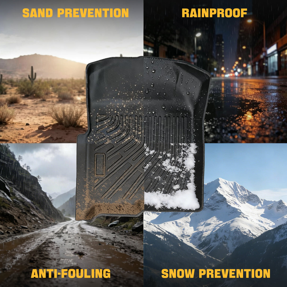 Trucktok 2009-2014 Ford F150 SuperCab All-Weather TPE Floor Mats TruckTok