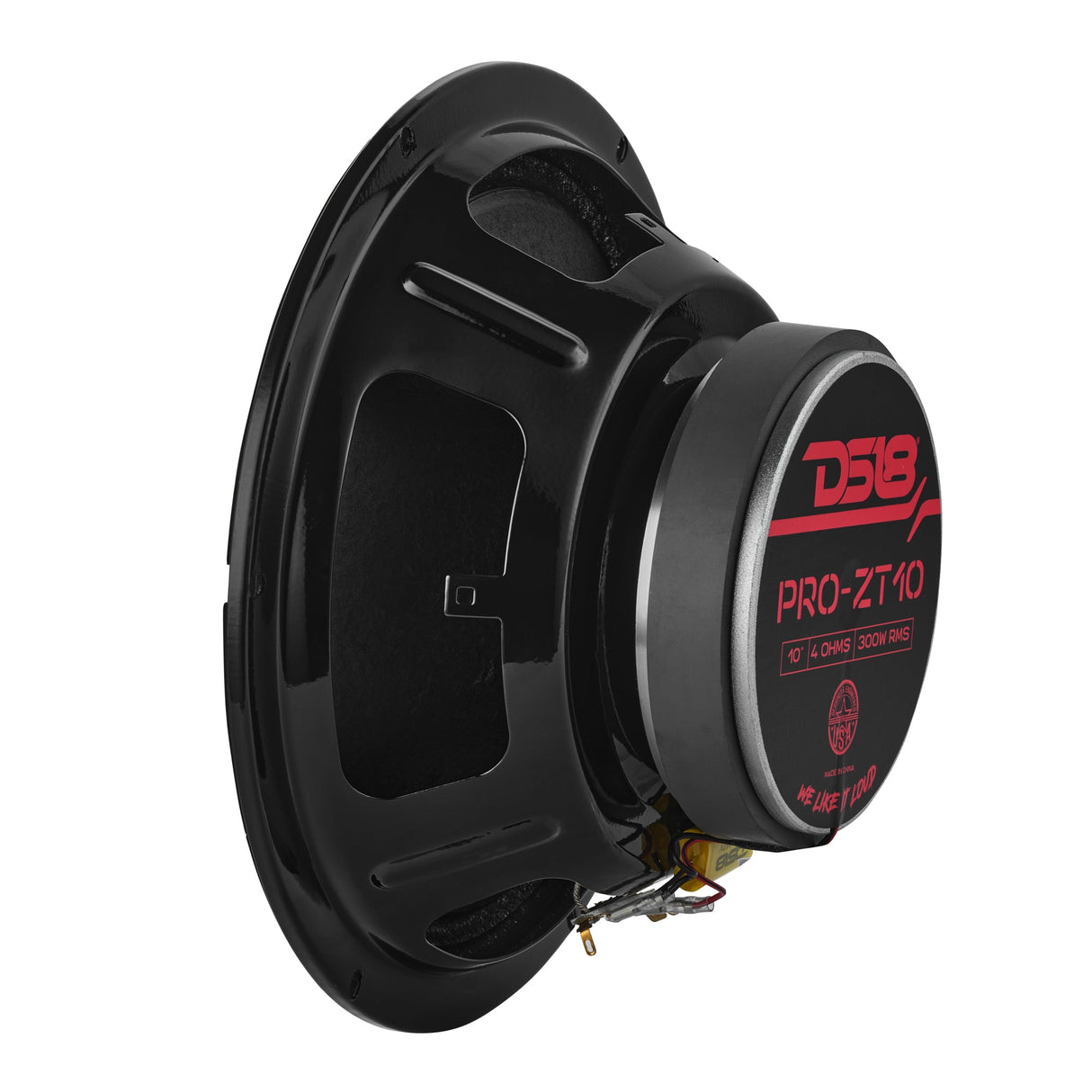 PRO-ZT 10" Coaxial Mid-Range Loudspeaker with Water-Resistant Cone Built-in Bullet Tweeter | 300W RMS 4-Ohm