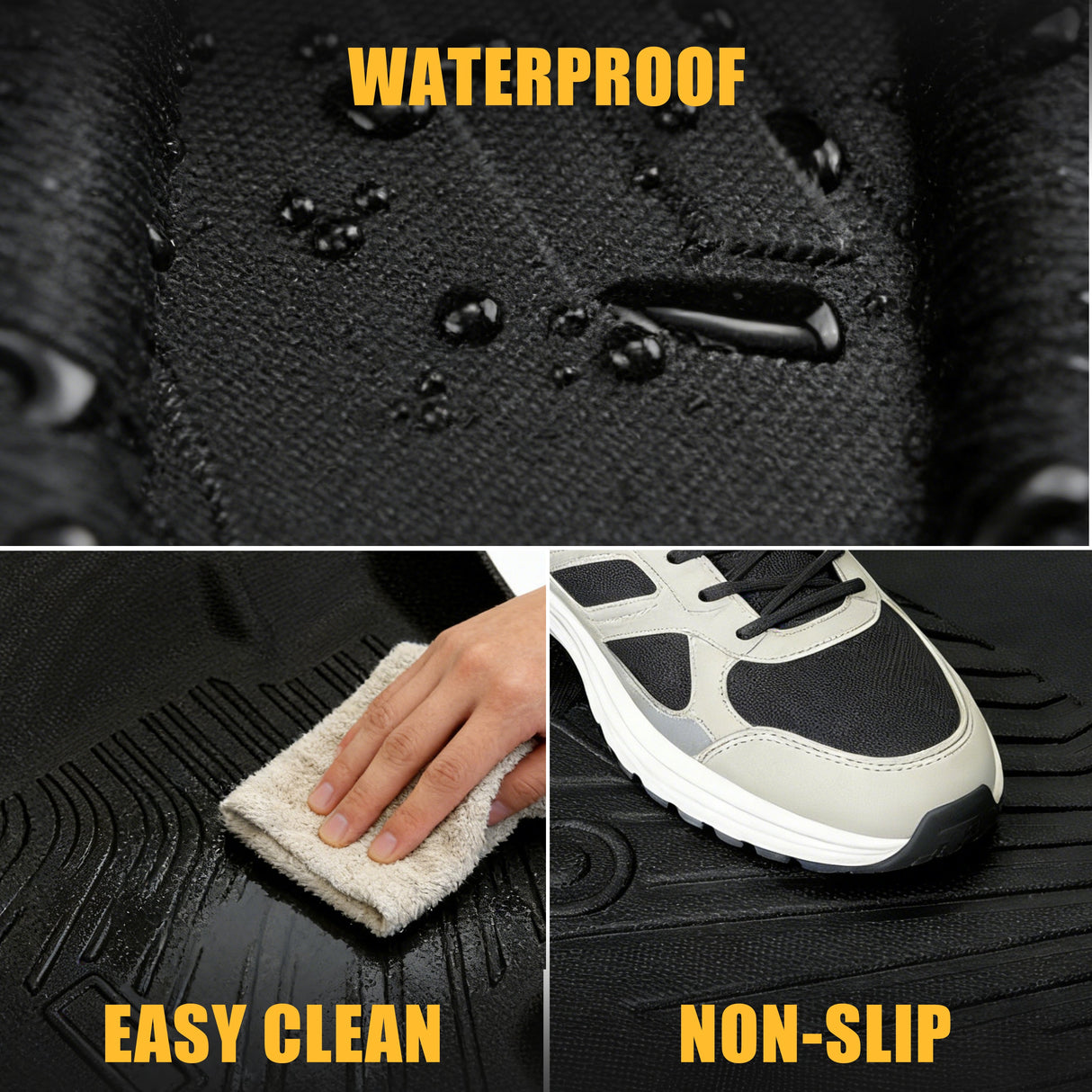 Trucktok 1999-2006 Silverado/Sierra 1500 2500 3500 Crew Cab All-Weather TPE Floor Mats TruckTok