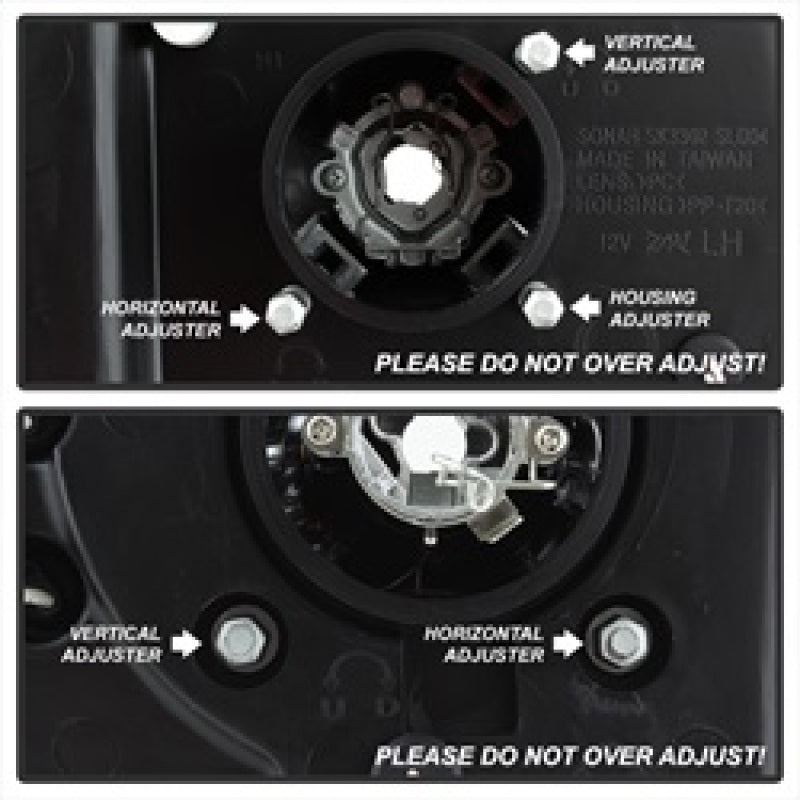 Spyder Chevy Silverado 1500 03-06 Projector LED Halo LED Amber Reflector Blk PRO-YD-CS03-AM-BK