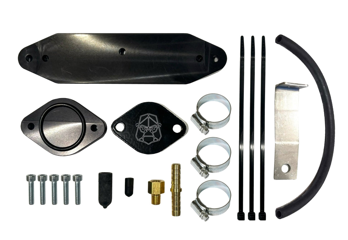 2011 - 2015 Ford 6.7L EGR Cooler Upgrade Kit w/ Coolant Re-Route Hose for Factory Pyro Mels Mfg