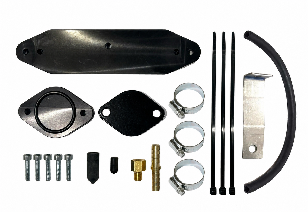 2011 - 2015 Ford 6.7L EGR Cooler Upgrade Kit w/ Coolant Re-Route Hose for Factory Pyro