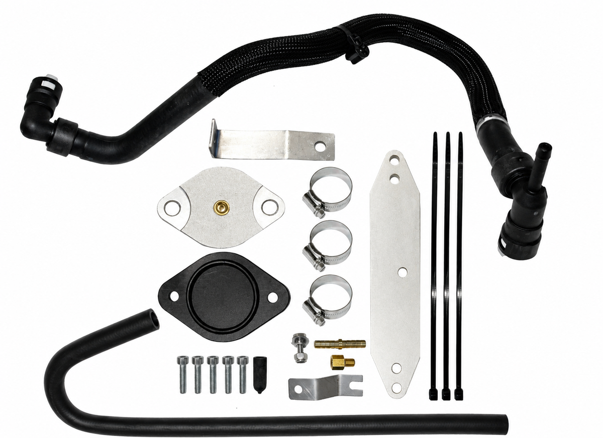 2015.5 - 2016 Ford 6.7L EGR cooler Upgrade with Coolant Re-Route Hoses