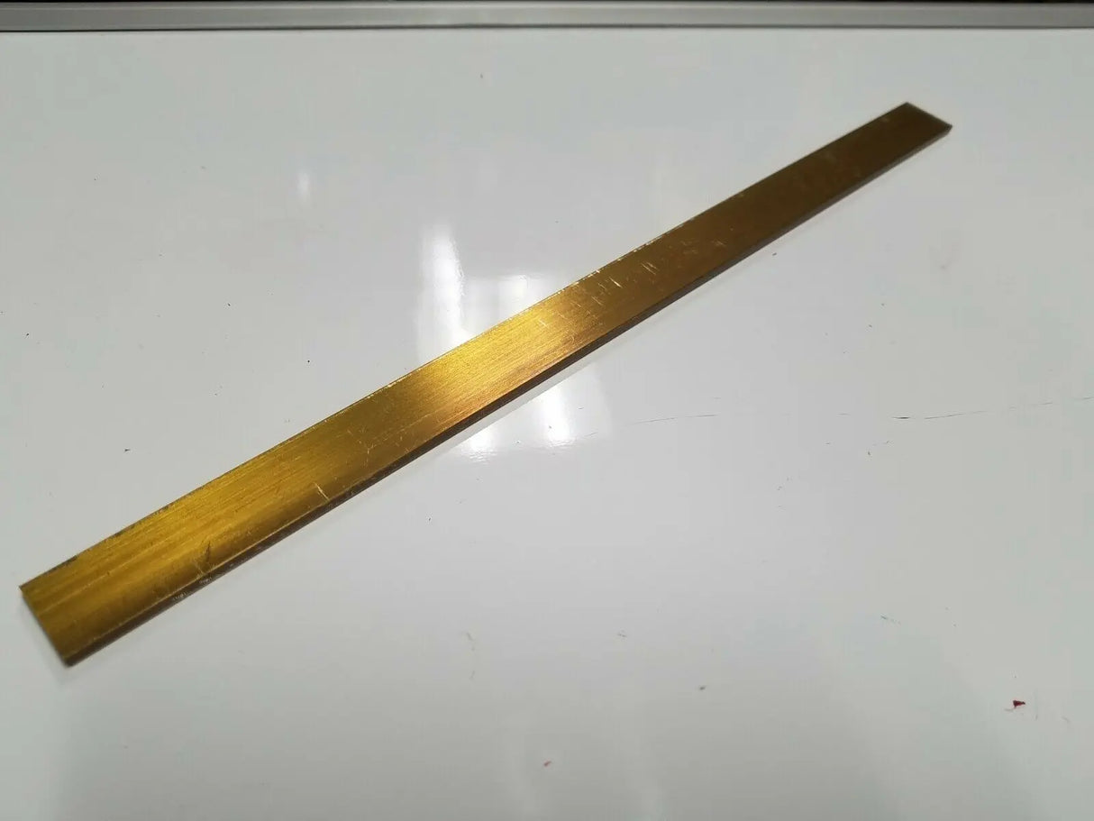 1/8" x 3/4" C360 BRASS FLAT BAR 12" long Solid .125" Plate Mill Stock (1 Pcs) Unbranded