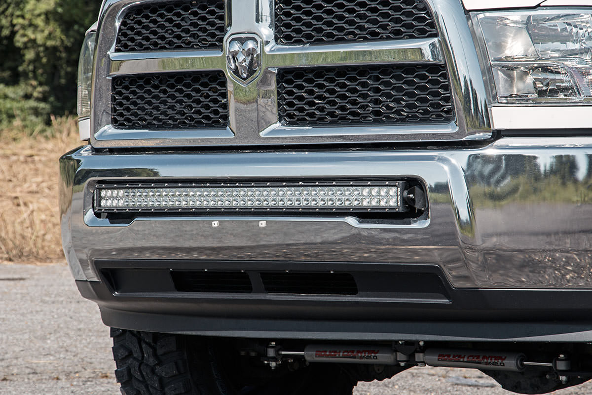 LED Light Kit Bumper Mount 40 Inch Black Dual Row Ram 2500/3500 4WD (11-18) Rough Country