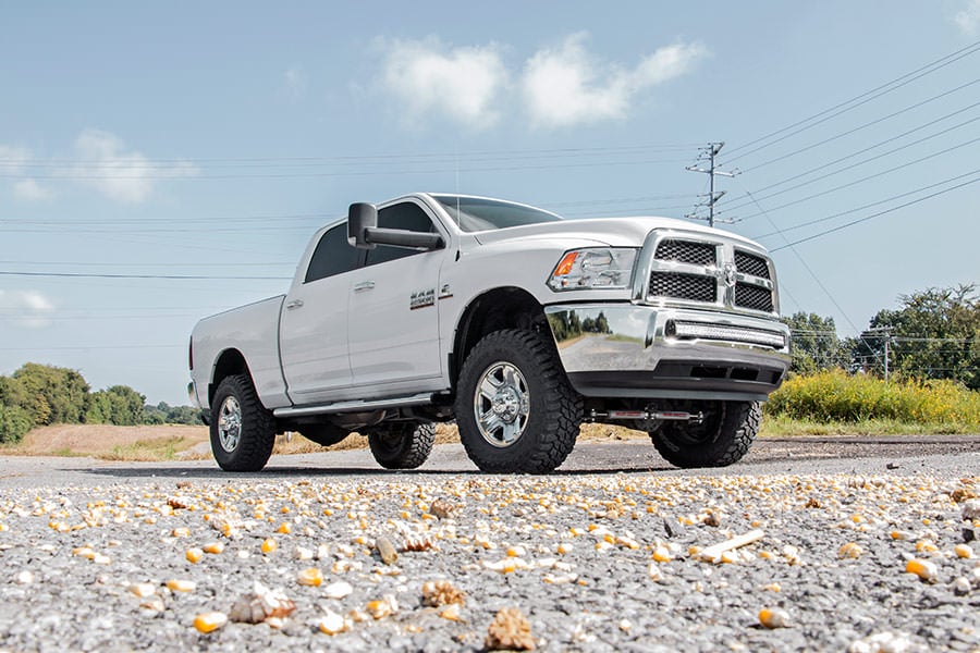LED Light Kit Bumper Mount 40 Inch Black Dual Row Ram 2500/3500 4WD (11-18) Rough Country