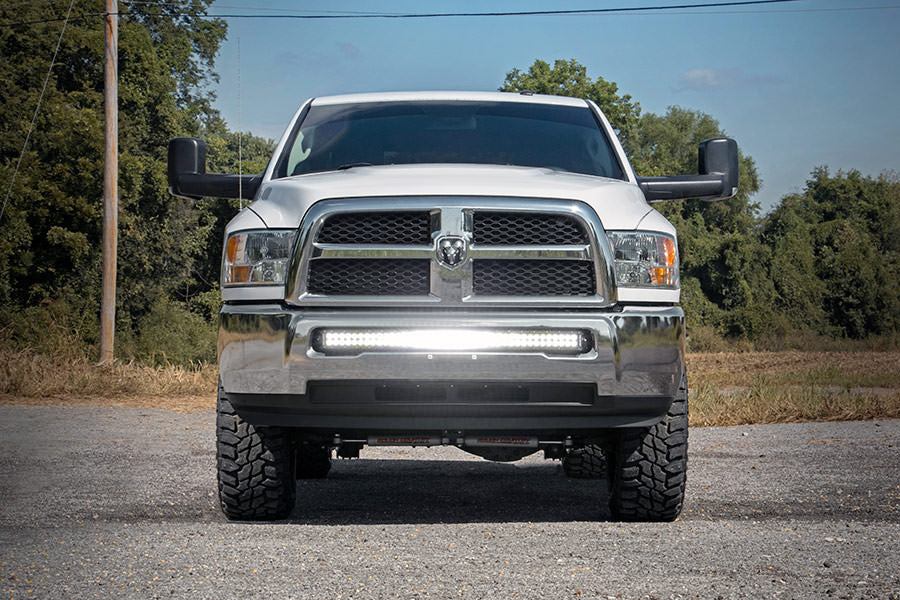 LED Light Kit Bumper Mount 40 Inch Black Dual Row Ram 2500/3500 4WD (11-18) Rough Country