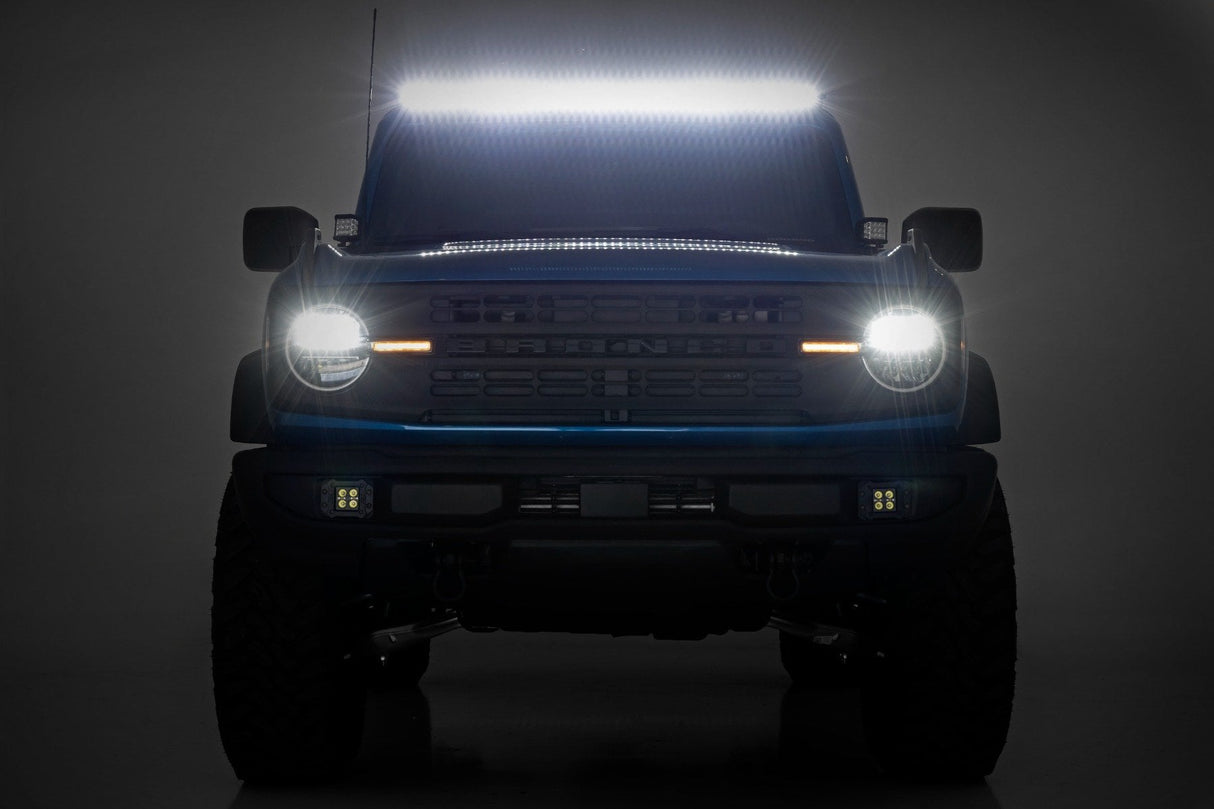 50 Inch Black Series LED Light Bar Single Row Cool White DRL Rough Country
