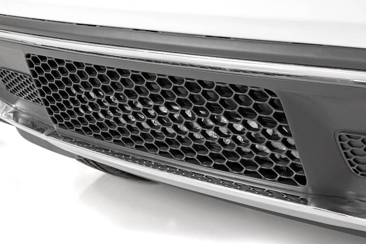 LED Light Kit Bumper Mount 20 Inch Black Dual Row White DRL Jeep Grand Cherokee WK2 (11-20) Rough Country