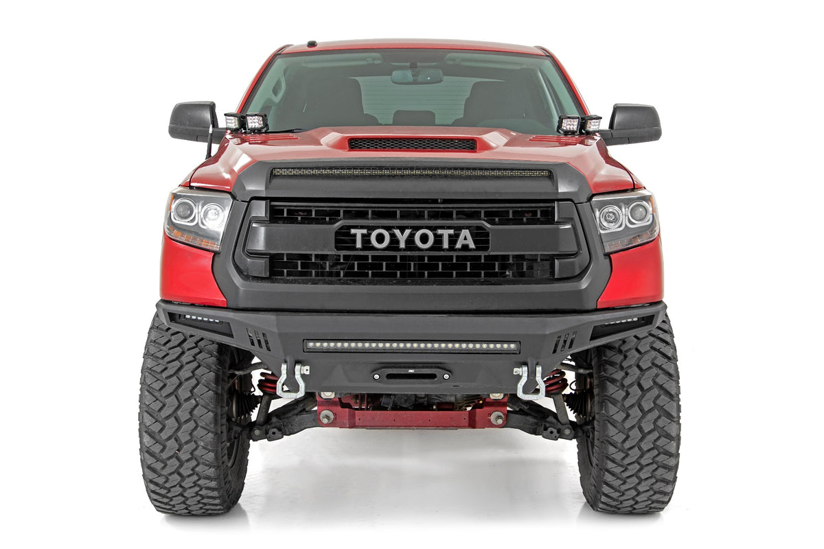 LED Light Kit Ditch Mount Dual 2 Inch Black Pairs Spot/Flood Toyota Tundra (14-21) Rough Country