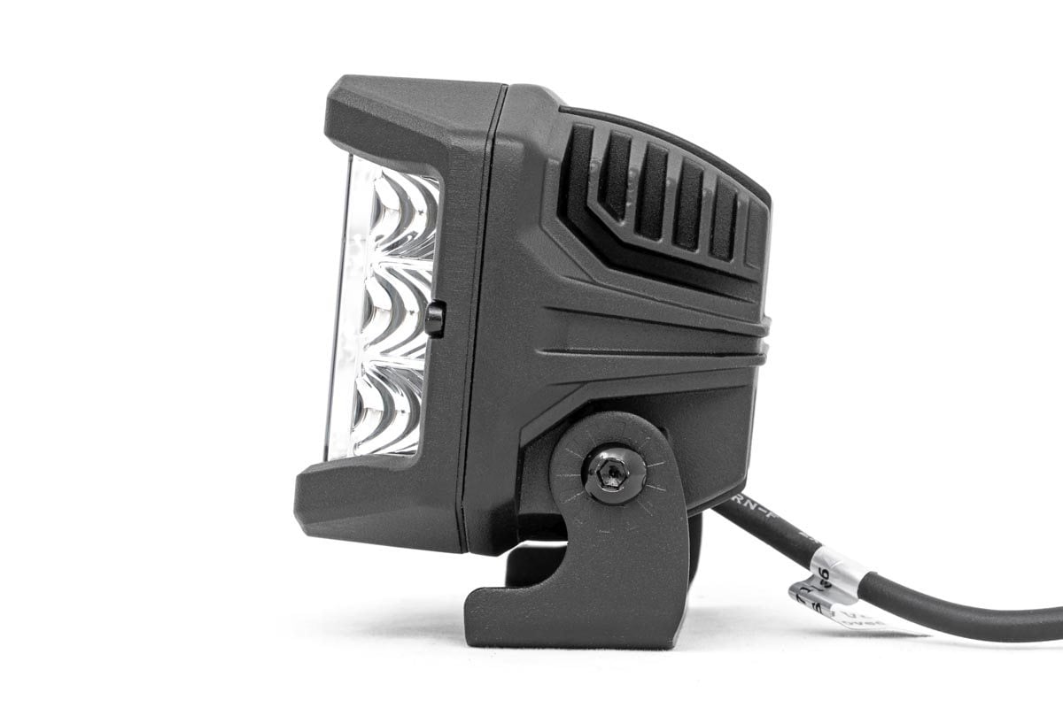 3 Inch Chrome Series LED Lights Wide Angle Osram Pair Rough Country