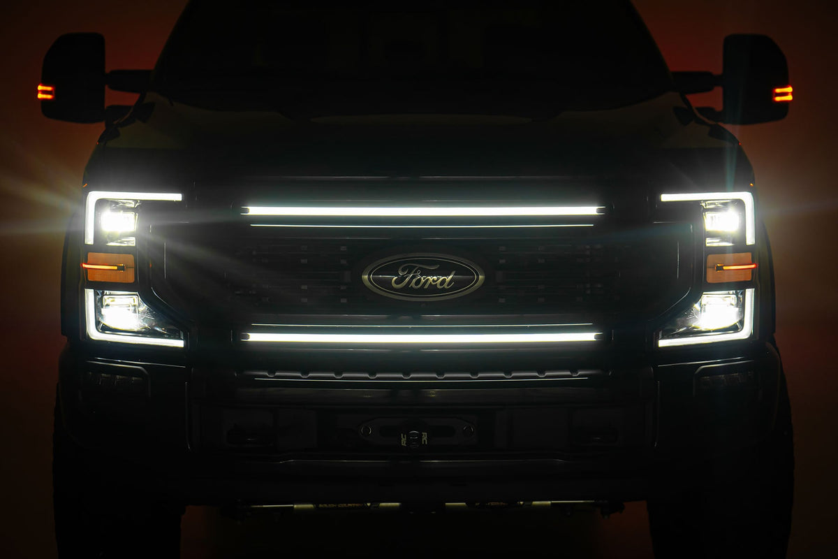 LED Light Kit Grille Mount 30 Inch DRL Ford F-250/F-350 Super Duty (17-22) Rough Country