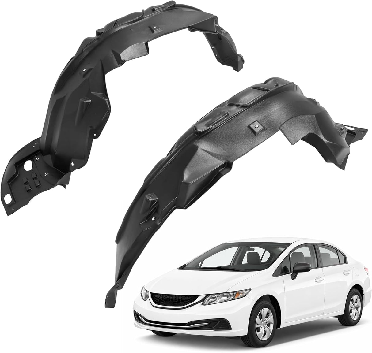 Front Fender Inner Liner Panel Compatible with Honda Civic 2012-2015