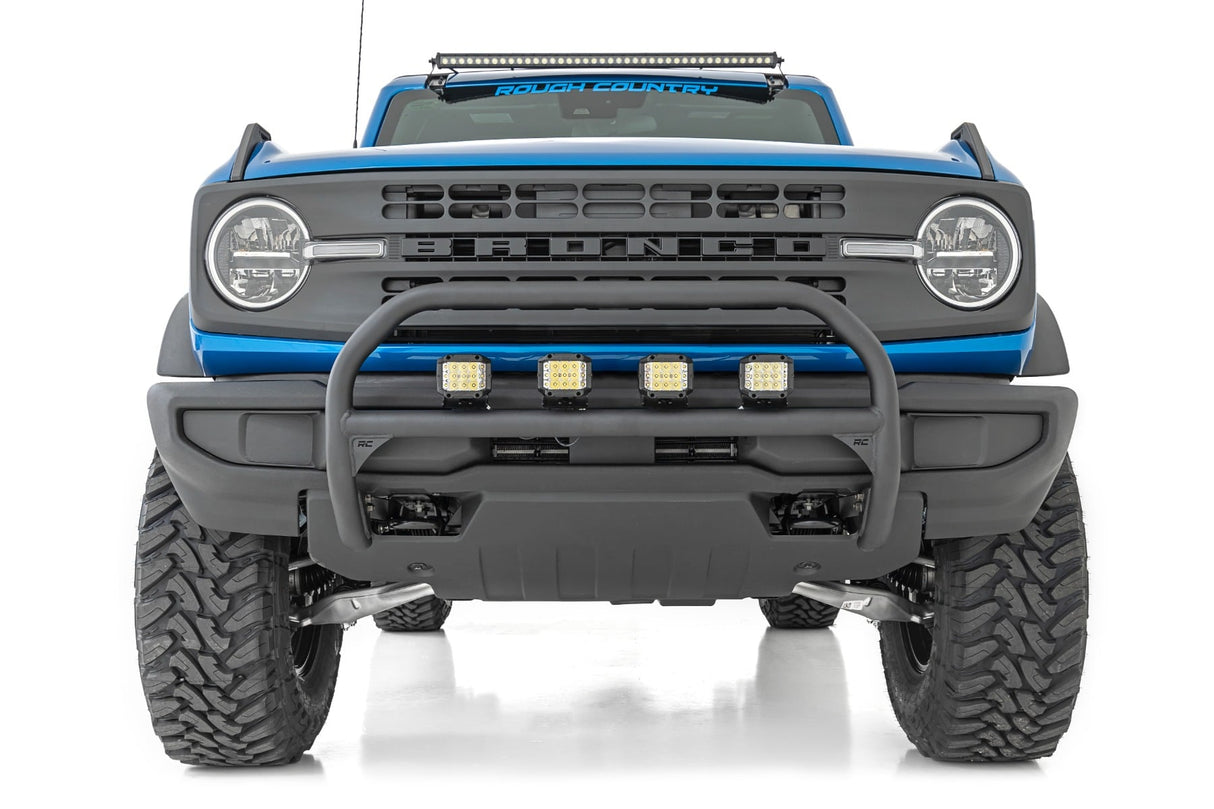 LED Light Kit Upper Windshield 40 Inch Black Single Row Ford Bronco (21-25) Rough Country