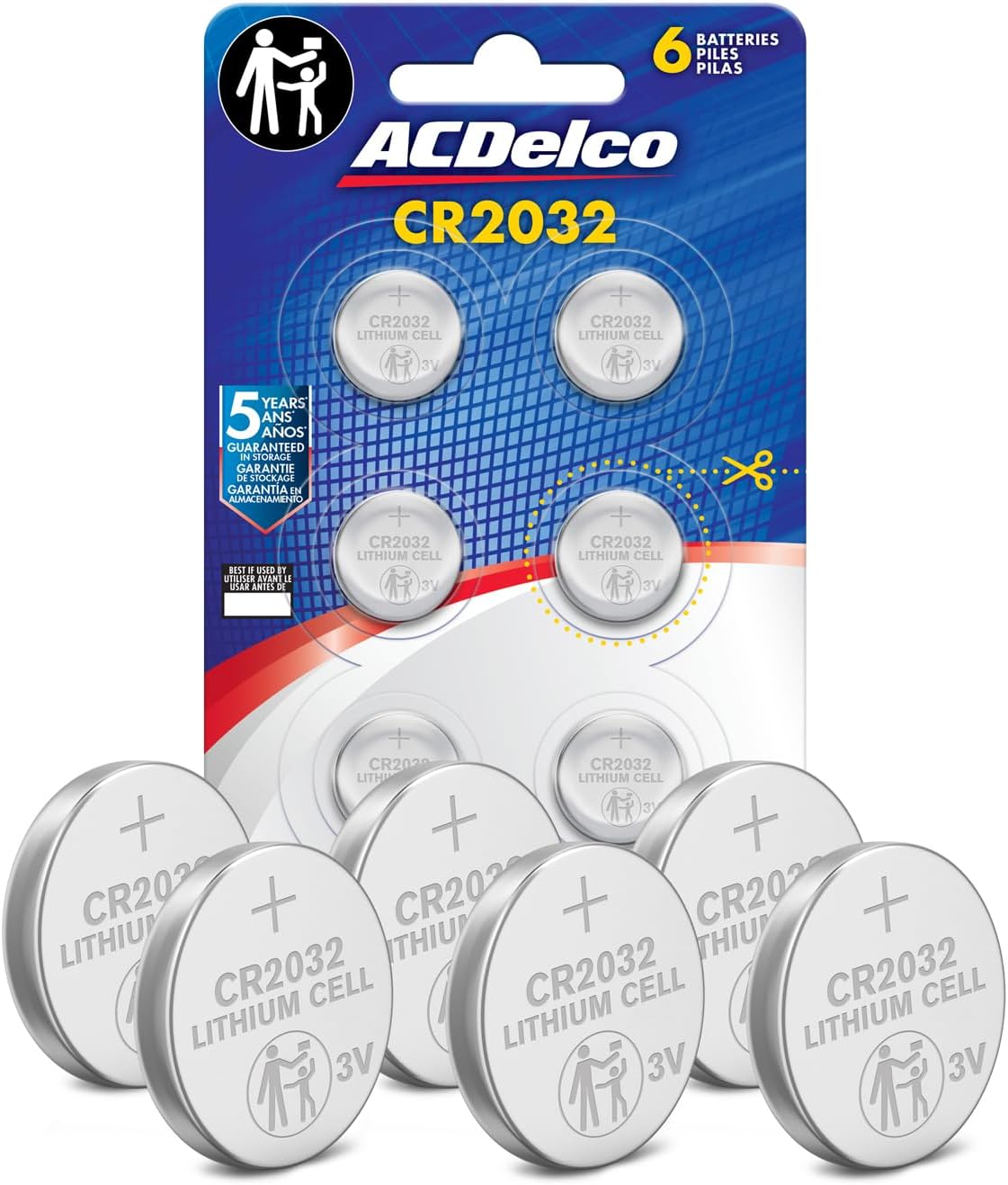 ACDelco CR2032 3V Lithium Coin Cell Batteries 6-Pack ACDelco