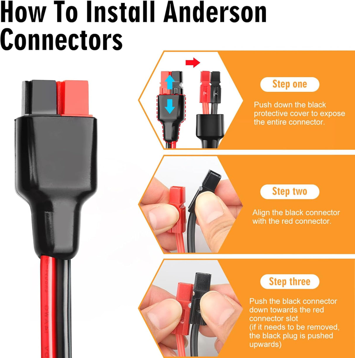 Anderson 1-to-4 Y Splitter Cable Solar Panel Parallel Connector 18.5" (1 Per Pack) TekShack