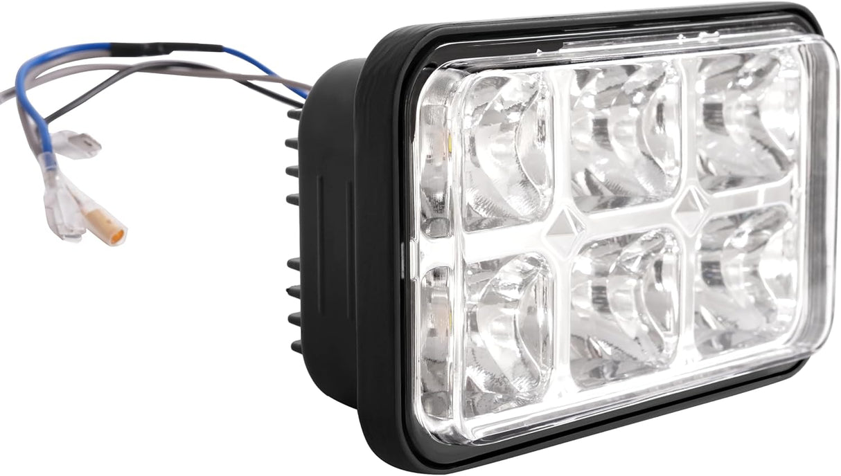 Golf Cart LED Headlight Clear Lens Chrome Housing Replacement