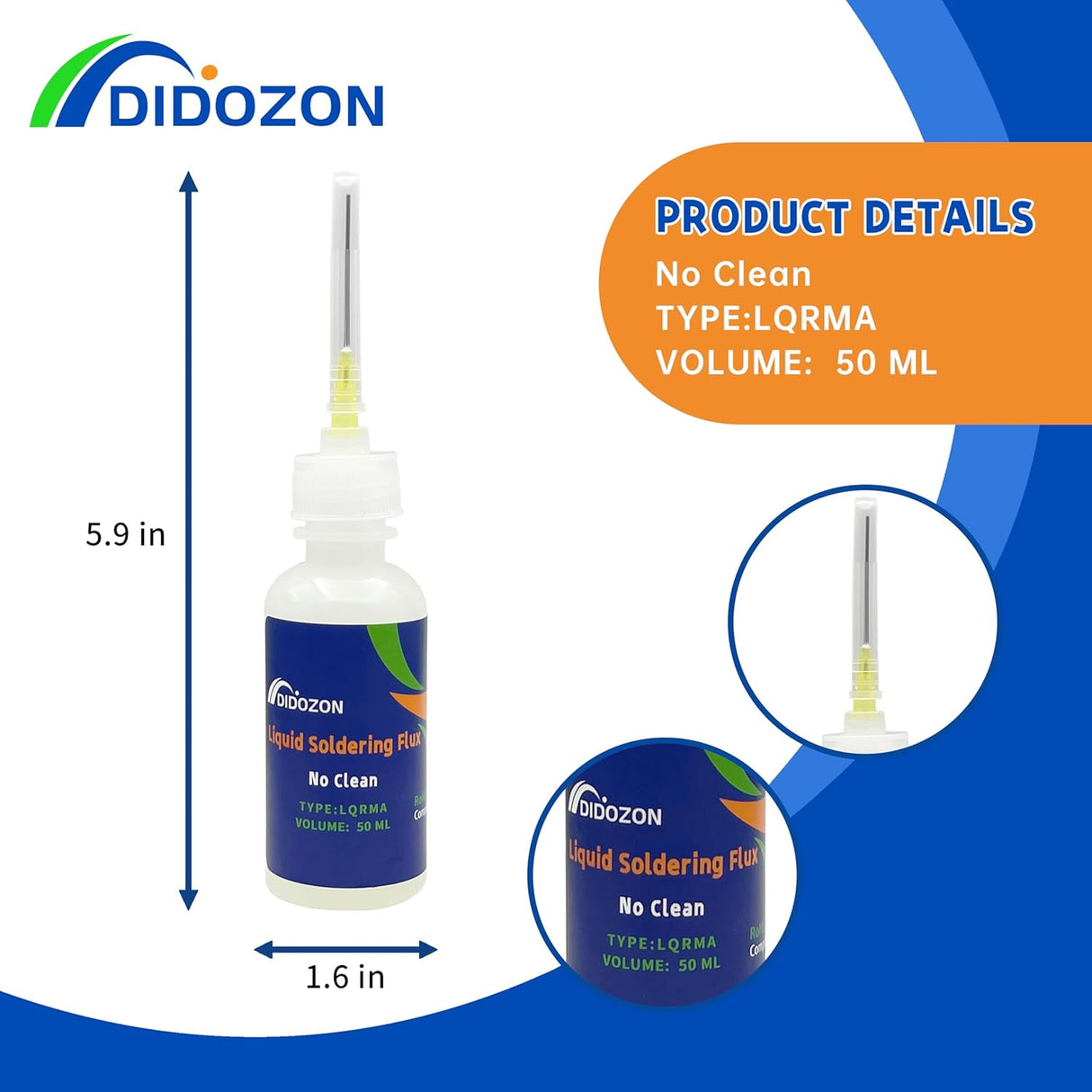 No-Clean Liquid Soldering Flux Dropper – 50ml RMA Flux for Electrical & Aluminum Soldering TekShack
