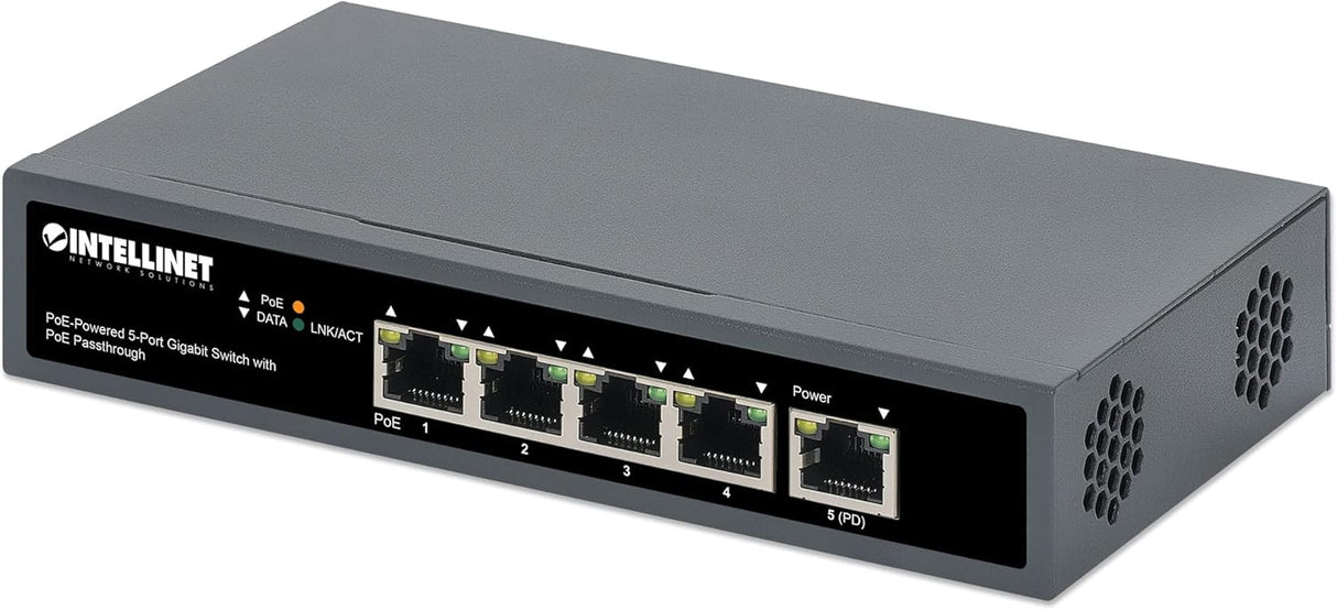 Intellinet 68W PoE-Powered 5-Port Gigabit Switch Intellinet