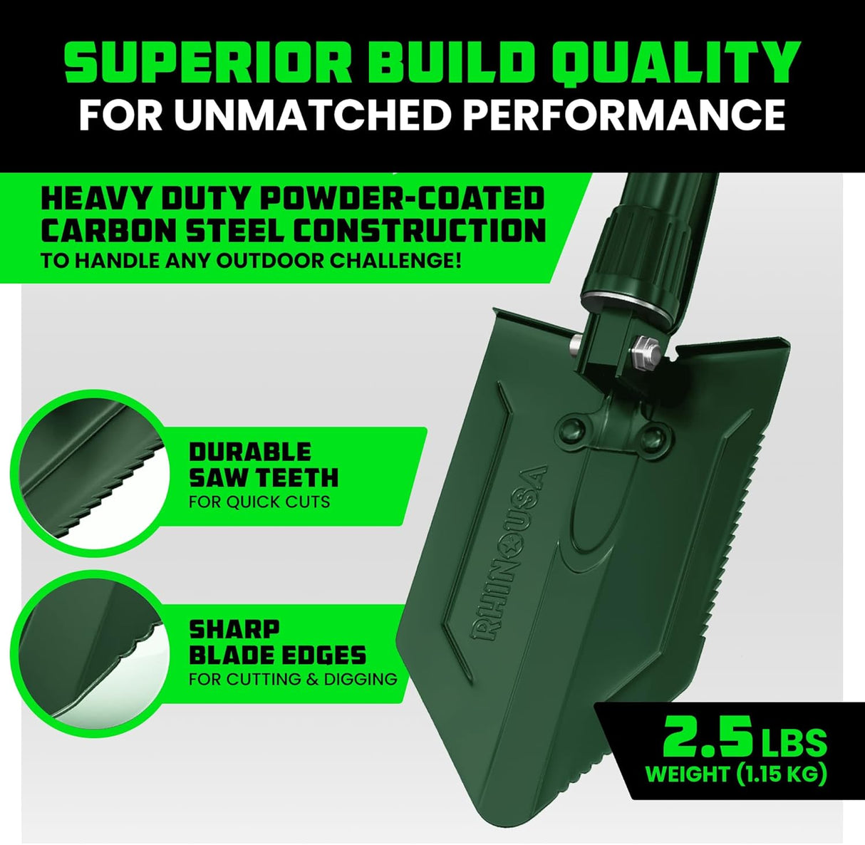 Folding Survival Shovel w/ Pick
