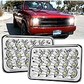 4x6 Inch LED Headlights DOT Approved High Low Beam Rectangle 2PCS