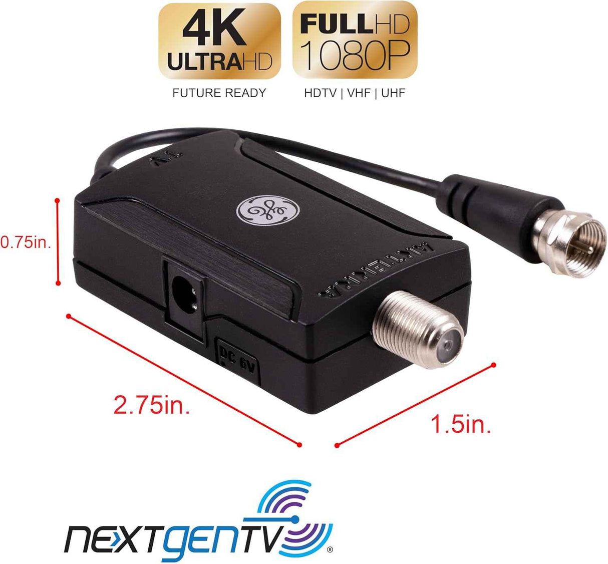 Indoor TV Antenna Amplifier ANT-AMP01 – Signal Booster for HD Channels TekShack