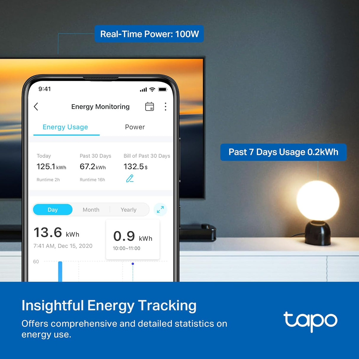TP-Link Tapo P115 Smart Plug Wi-Fi Mini 4-Pack TekShack