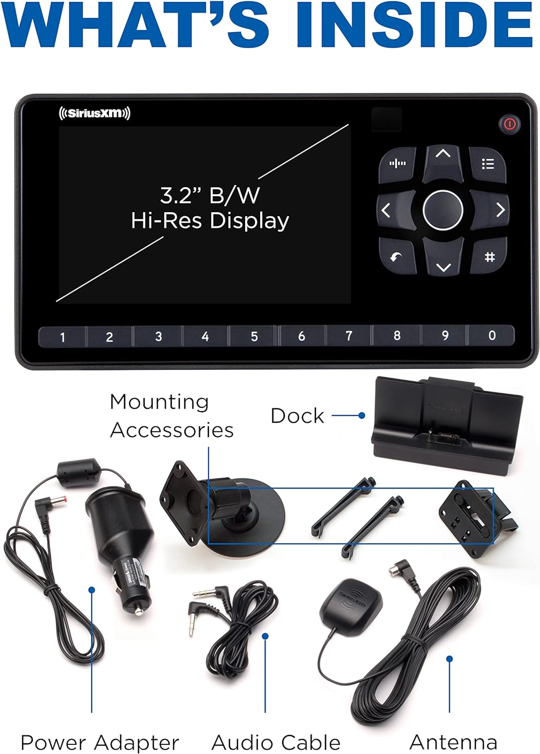 SiriusXM SXEZR1V1 Onyx EZR Satellite Radio with Vehicle Kit TekShack