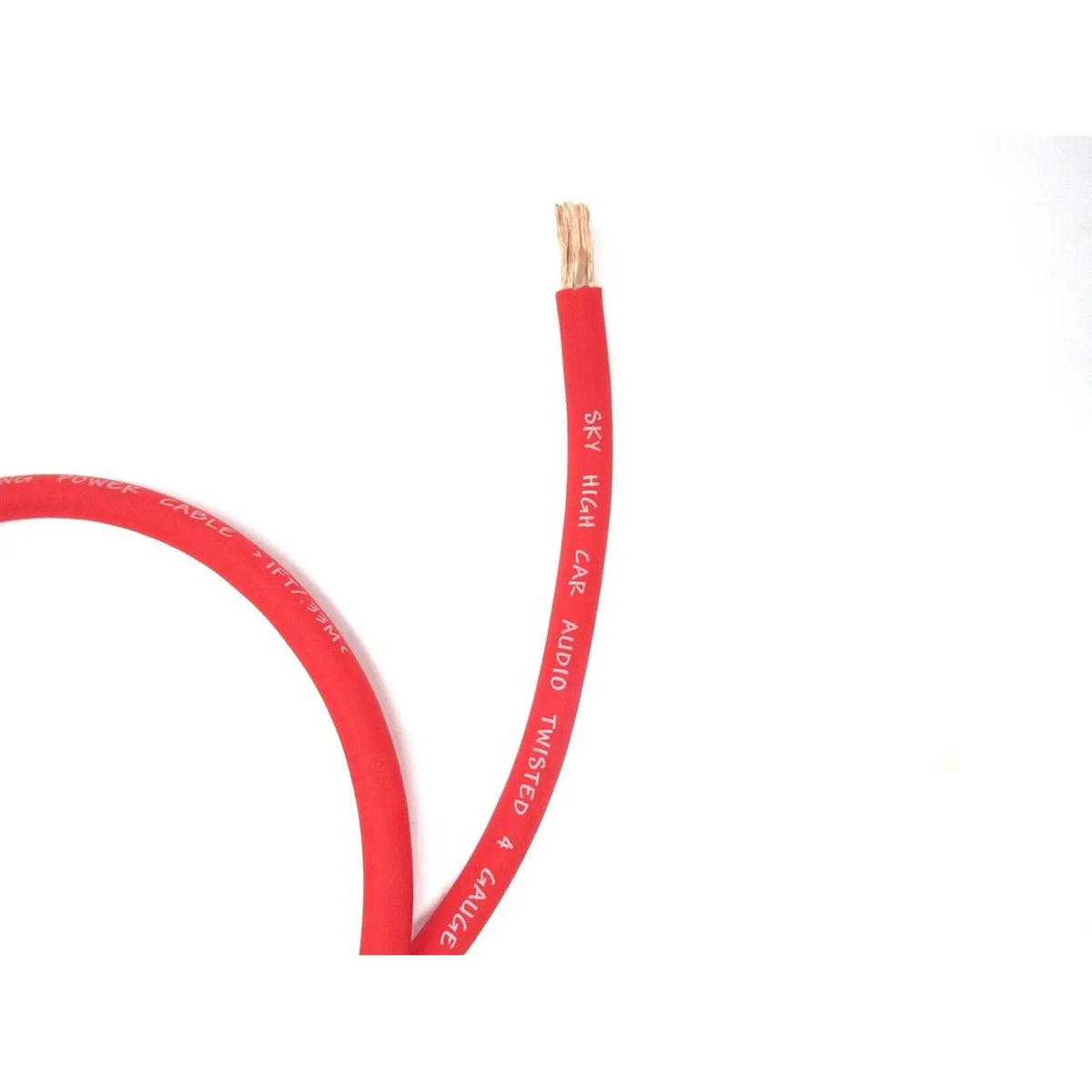 Sky High Car Audio OFC 4 Gauge Red/Black - By The Foot