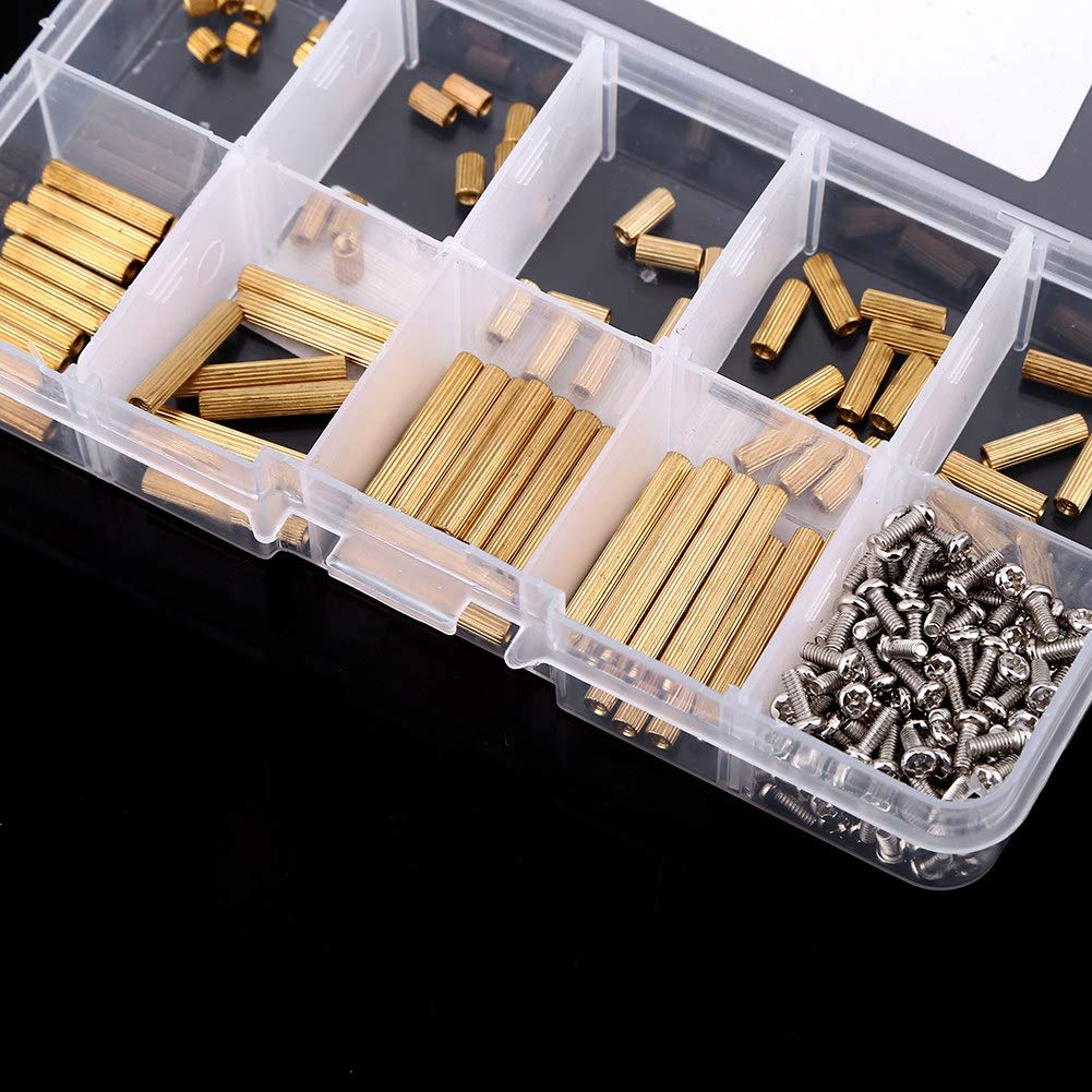 M2 Brass Standoff Kit 270pcs Motherboard Standoffs and Screws Assortment Generic