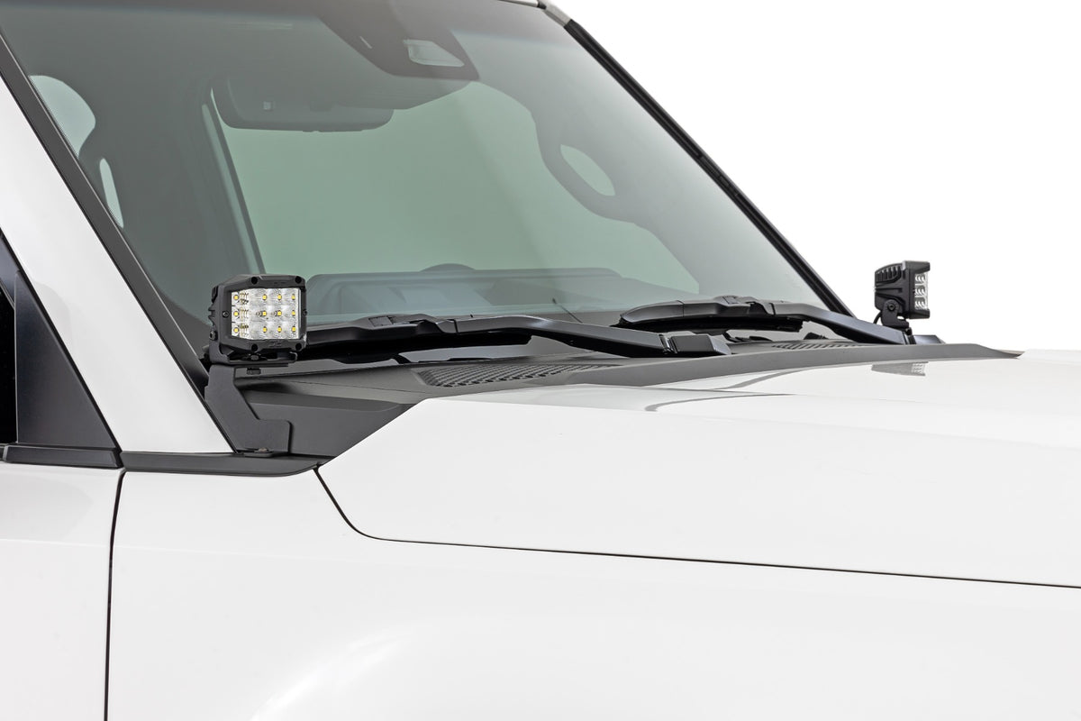 LED Light Kit Ditch Mount 3 Inch OSRAM Wide Toyota Land Cruiser (24-26) Rough Country