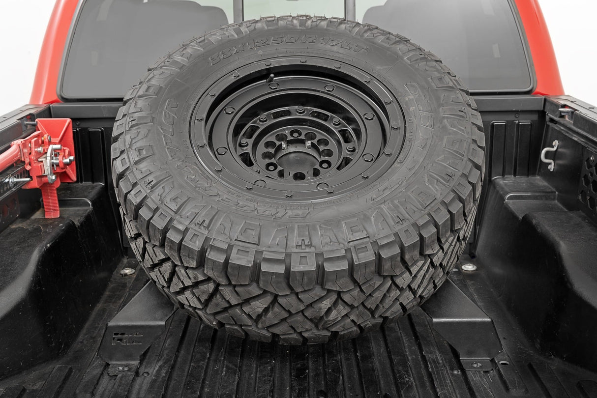 Bed Mount Spare Tire Carrier Universal (5x5.5 6x5.5 6x135 & 5x5.0 Bolt Patterns) Rough Country