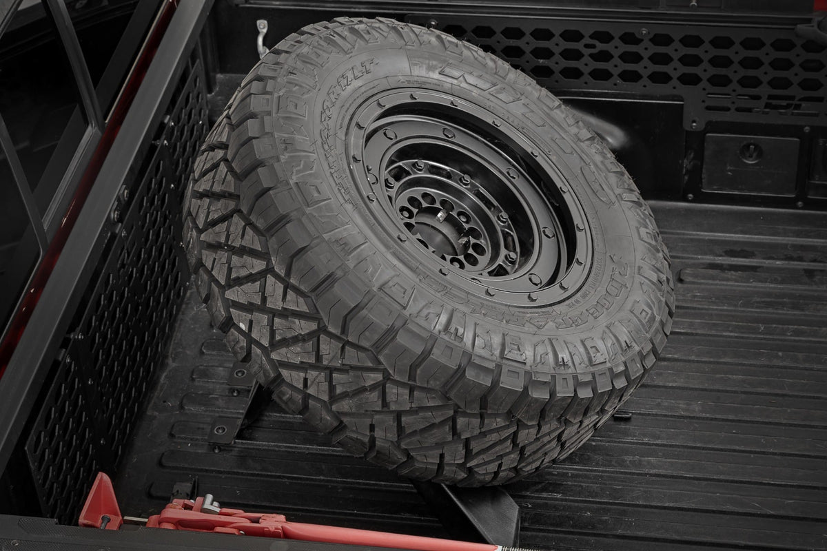 Bed Mount Spare Tire Carrier Universal (5x5.5 6x5.5 6x135 & 5x5.0 Bolt Patterns) Rough Country