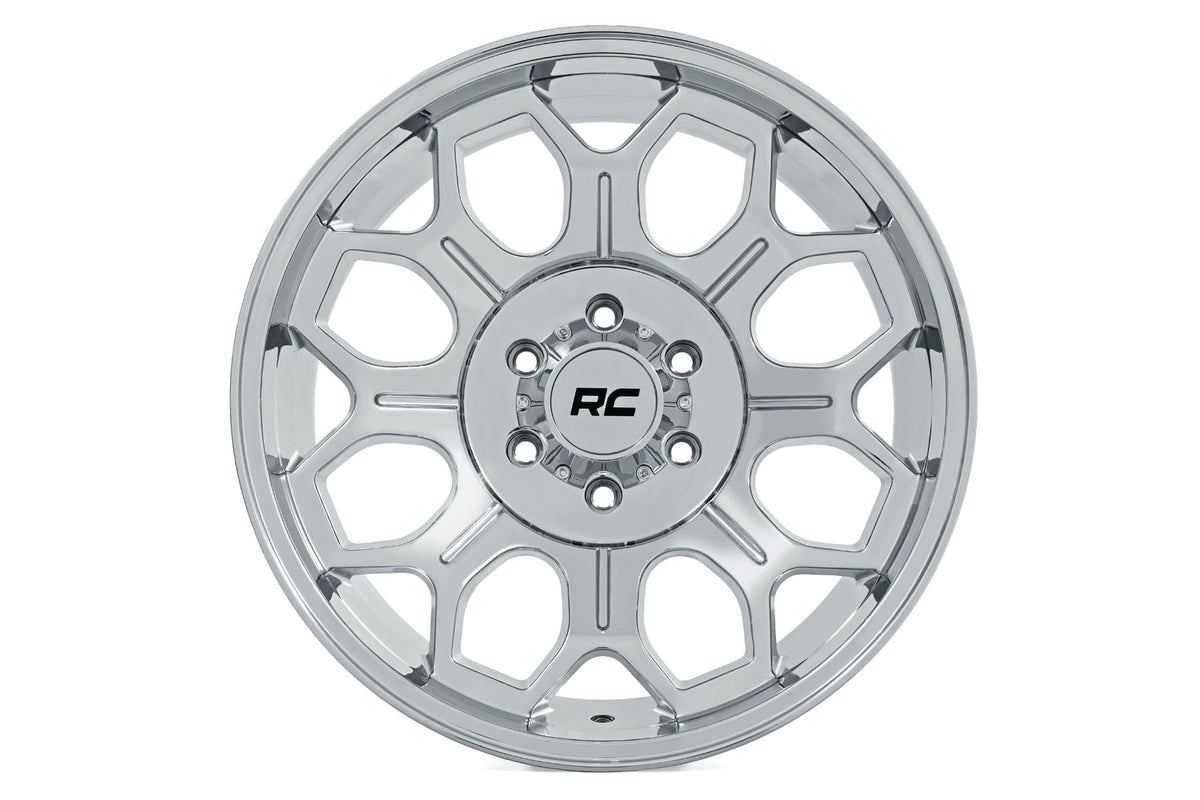 77 Series Wheel One-Piece Chrome 20x9 6x5.5 -12mm Rough Country