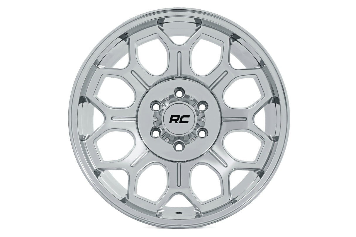 77 Series Wheel One-Piece Chrome 20x9 6x135 -12mm Rough Country