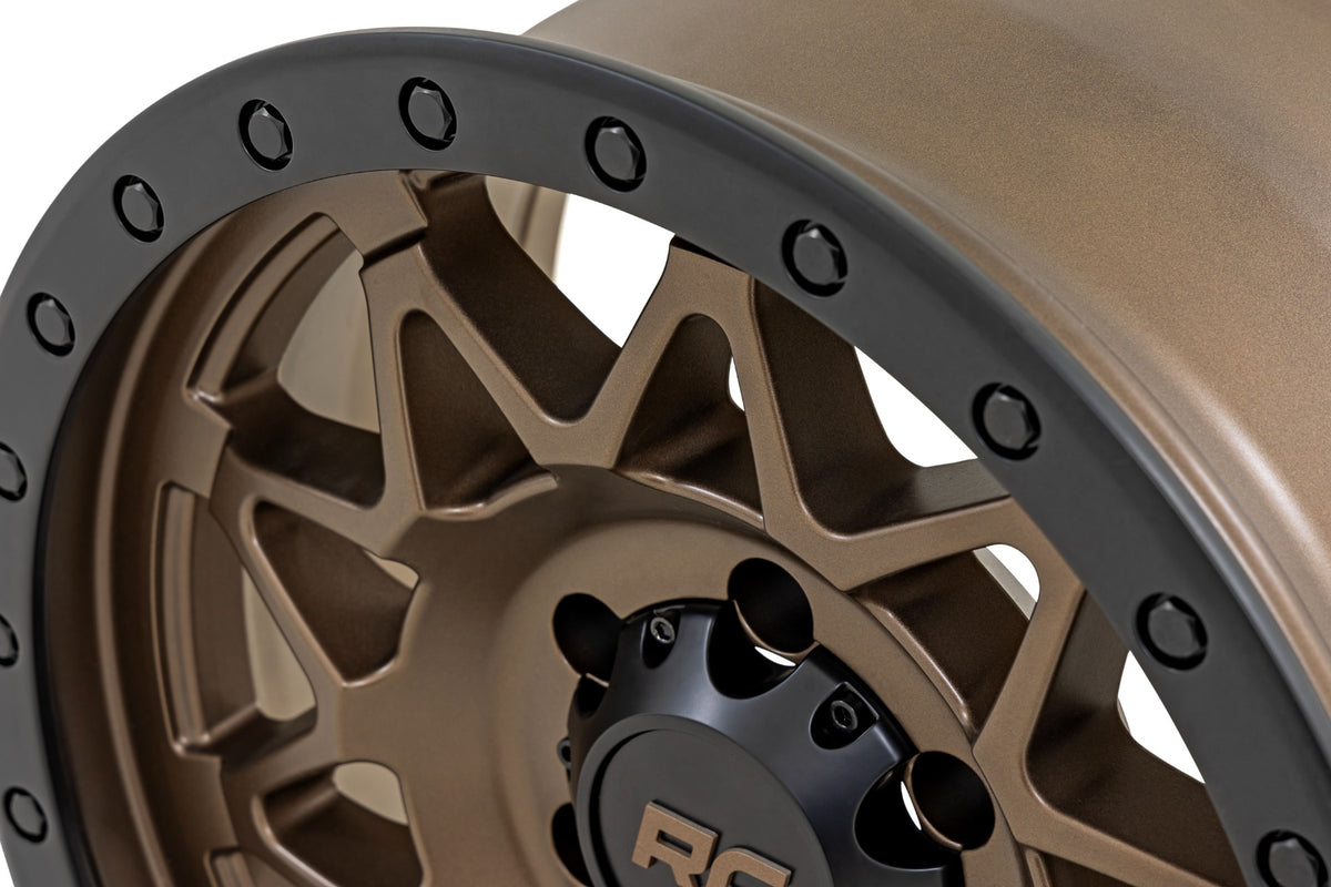 78 Series Wheel Simulated Beadlock Bronze/Black 18x9 8x170 0mm Rough Country