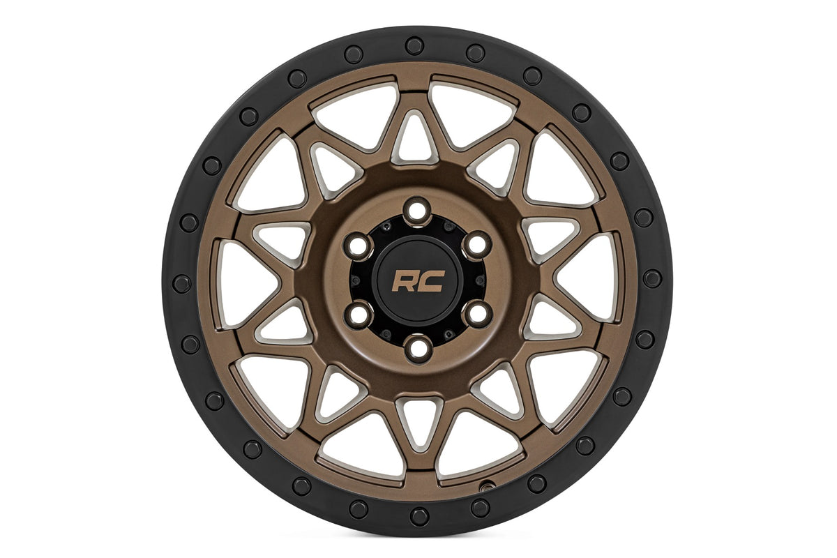 78 Series Wheel Simulated Beadlock Bronze/Black 18x9 8x6.5 -12mm Rough Country