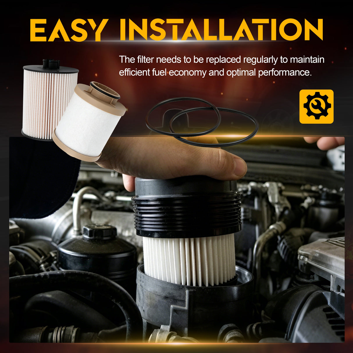 Trucktok 2008-2010 6.4L Ford Powerstroke Diesel Fuel Filter Replaces FD4617 TruckTok
