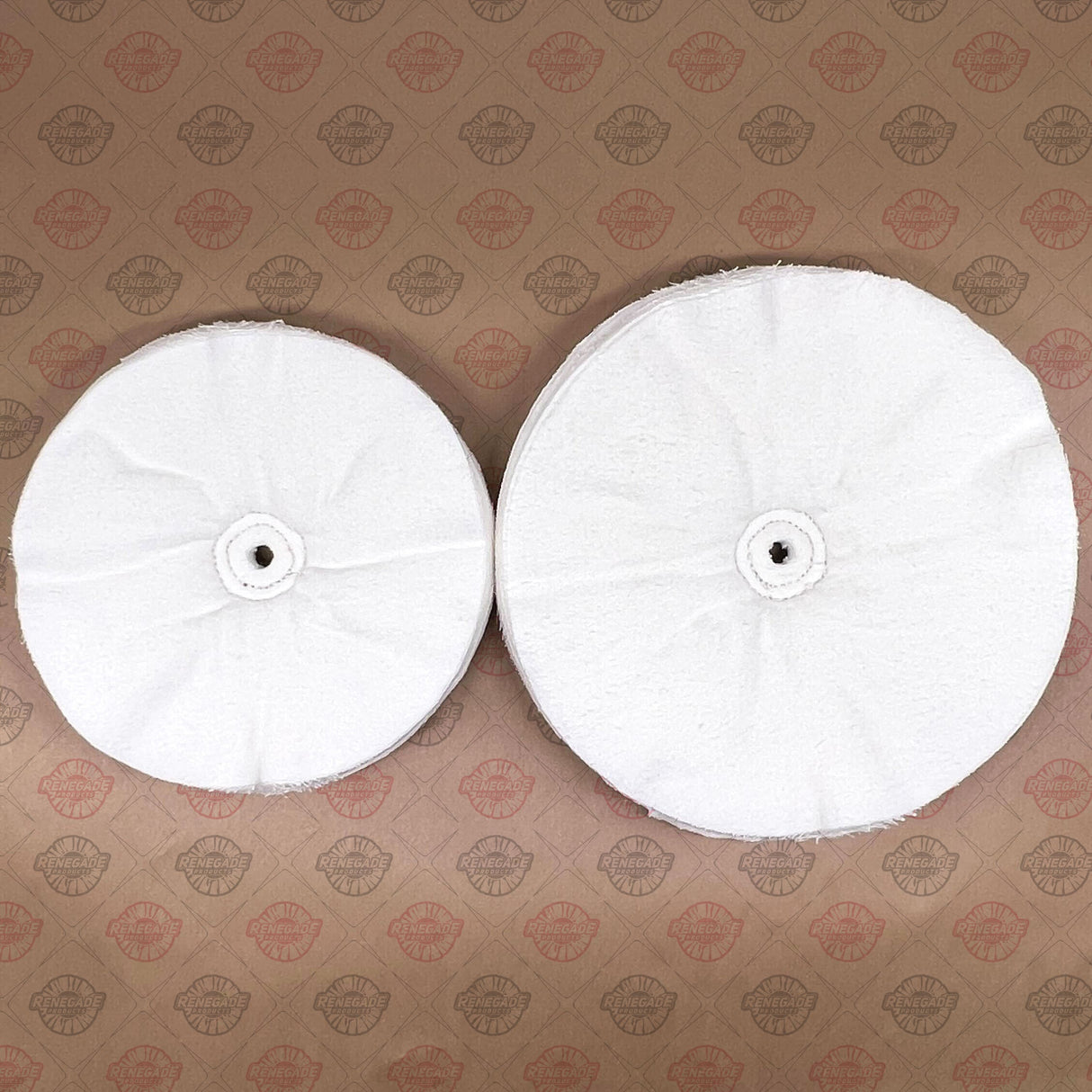 Single-Stitched Loose-Ply Buffing Wheels For Metal Finishing (with 1/2" Arbor Hole)