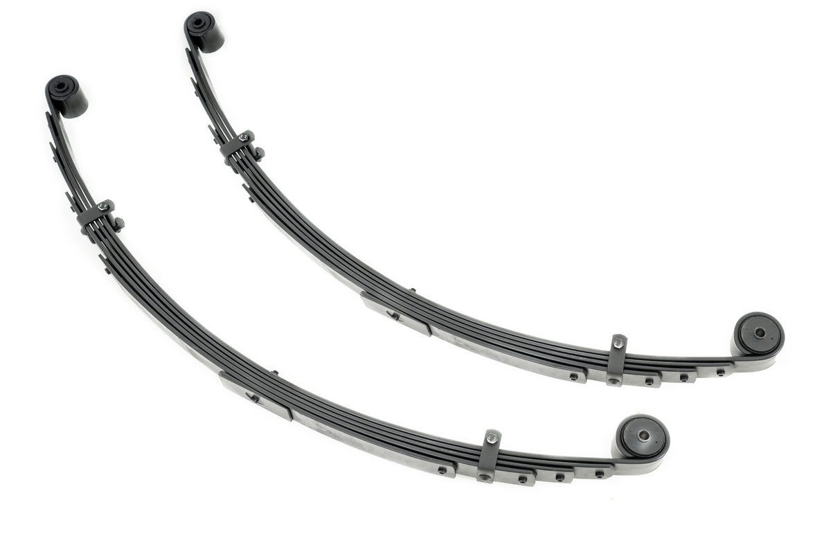 Rear Leaf Springs 4 Inch Lift Pair Jeep Cherokee XJ 2WD/4WD (1984-2001) Rough Country