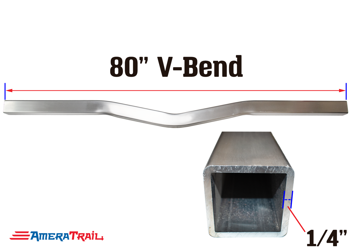 80 X 3 X 3" V Bend Cross Member, 1/4" Wall, Structural Aluminum