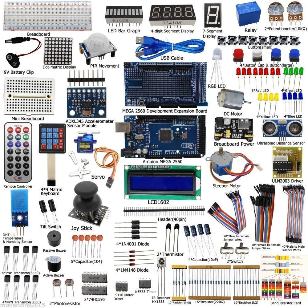 Ultimate Arduino STEM Starter Kit w/ Mega2560 TekShack