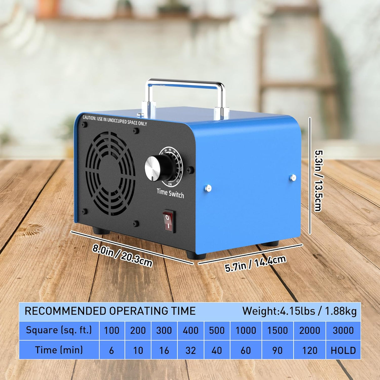Commercial Ozone Generator – 45,000mg/h High-Capacity Industrial Air Purifier (Blue) TekShack