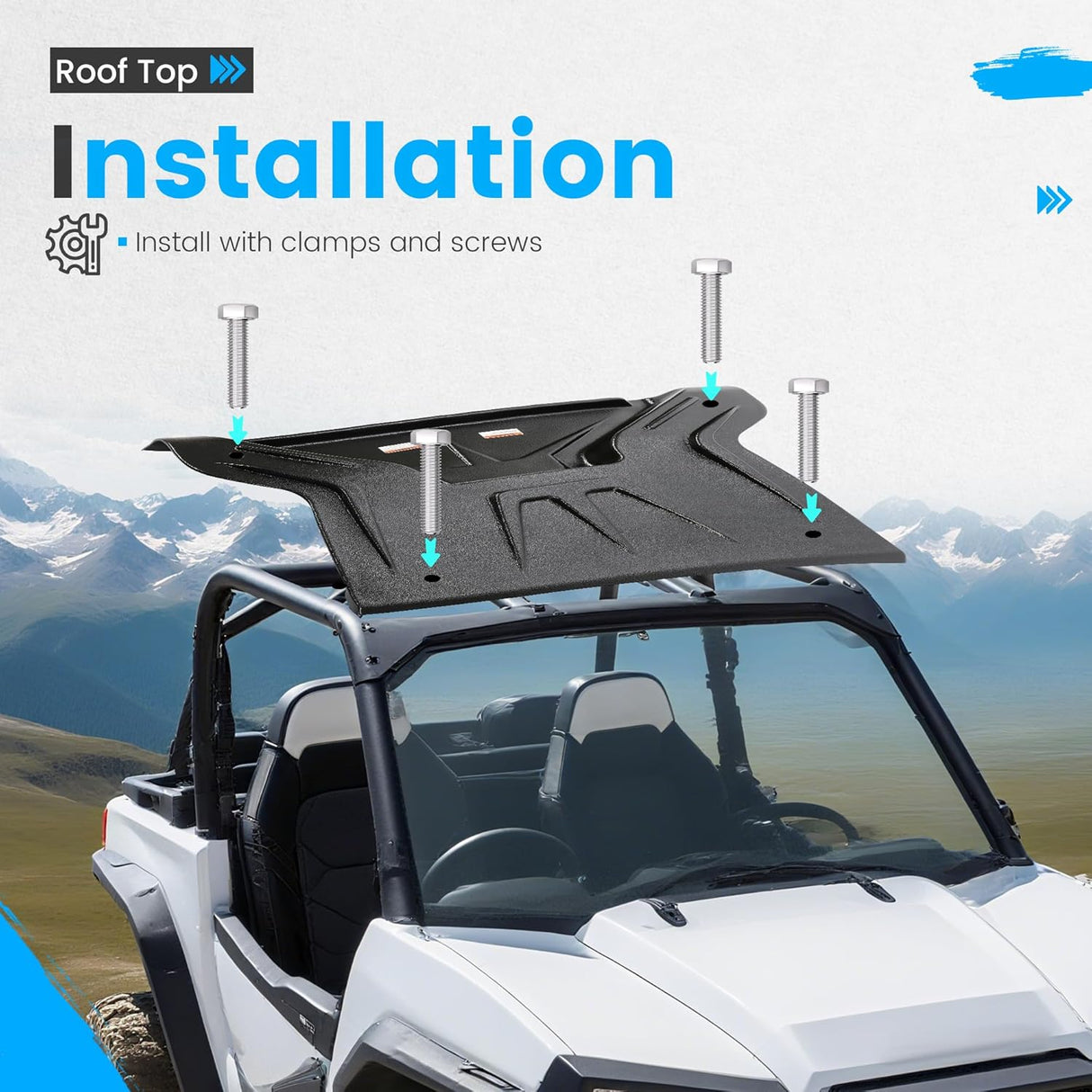 Polaris RZR Hard Plastic Roof Top 2008-2021 Black