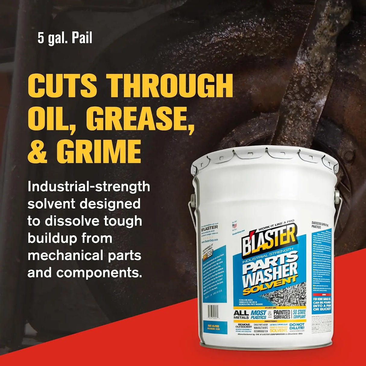 B’laster Parts Washer Solvent High Flashpoint Formula 5 Gallon 5-PWS