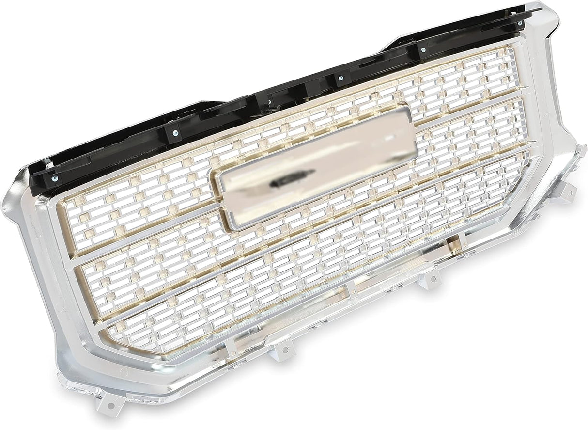 Front Bumper Grill Compatible with 2016-2018 GMC Sierra 1500