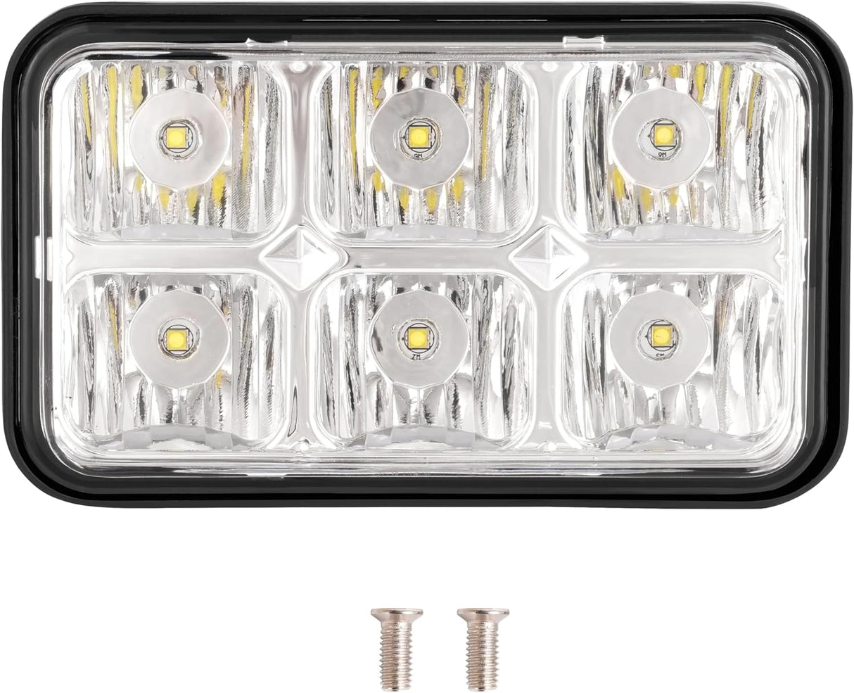 Golf Cart LED Headlight Clear Lens Chrome Housing Replacement