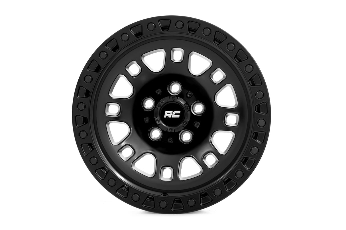 82 Series Wheel One-Piece Semi Gloss Black 18x9 5x5 0mm Rough Country