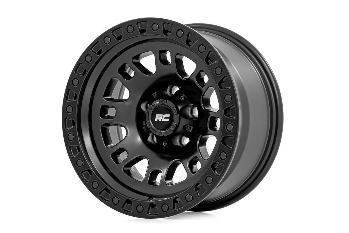 82 Series Wheel One-Piece Semi Gloss Black 18x9 5x5.5 -12mm Rough Country